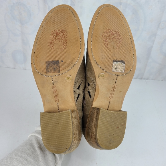 Vince Camuto Peera brown leather ankle boots w/cutouts size 8 - Picture 15 of 15